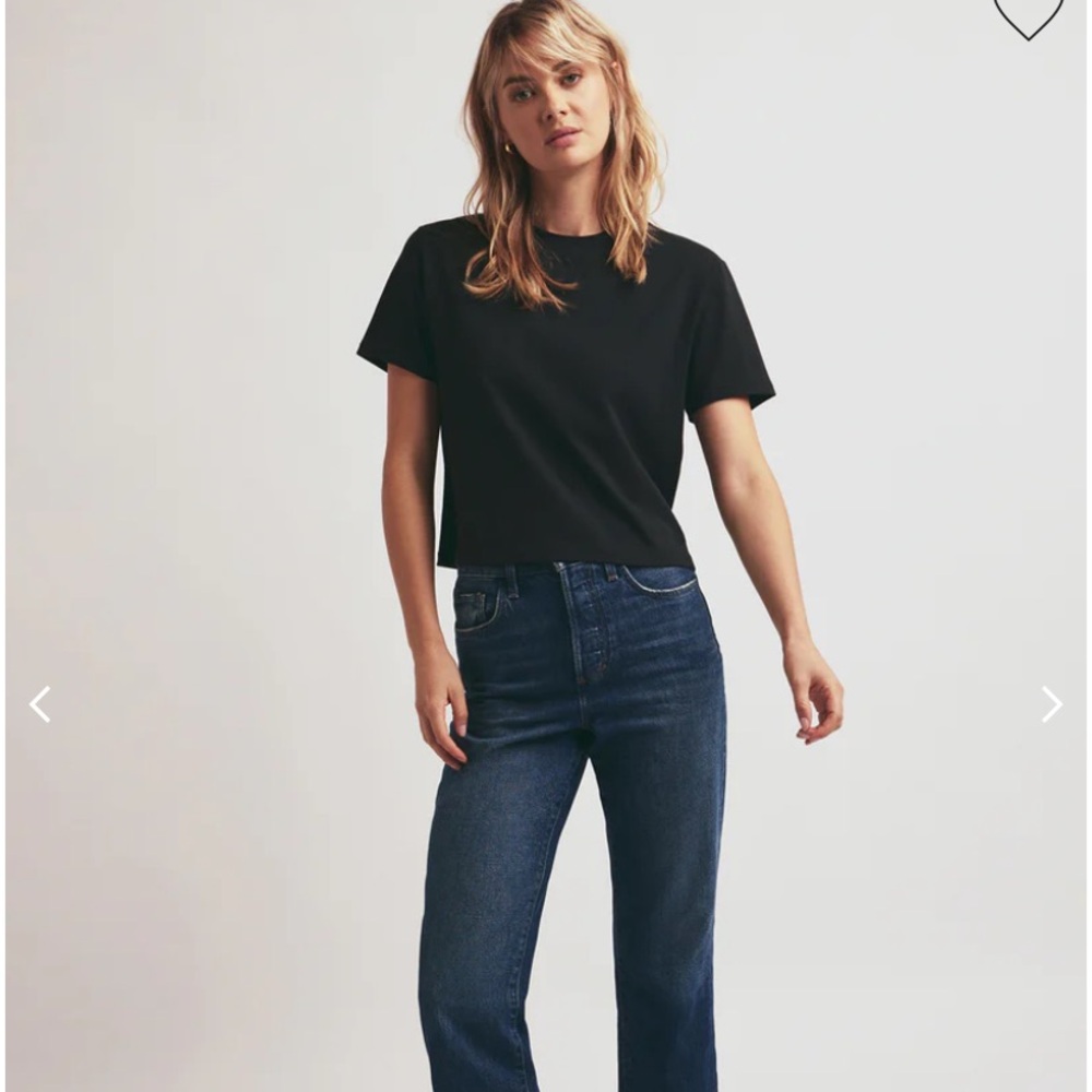 Favorite Daughter Tee black crop xs